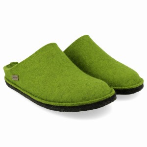 Kapcie Novelty Męskie Haflinger Soft Zielone | GSJ2833HA