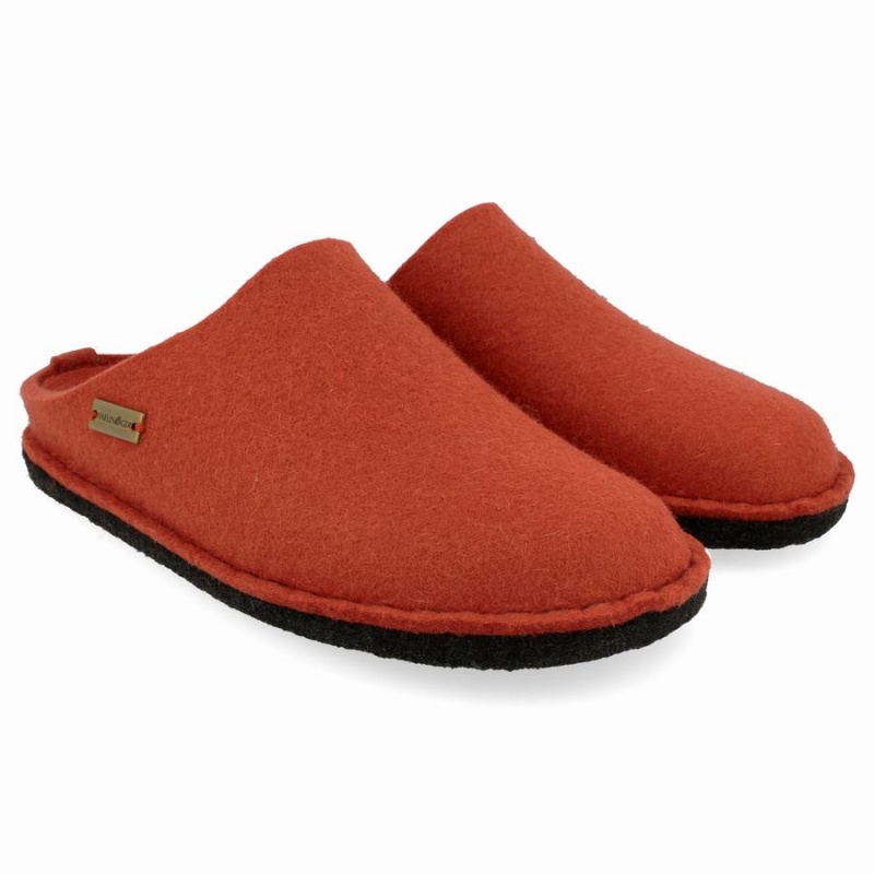 Kapcie Novelty Męskie Haflinger Soft Pomarańczowe | QLX4969XZ